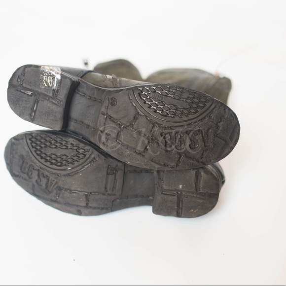 A.S.98 Steely Green Gray Mid-Calf Leather Boot 39 - Picture 5 of 7